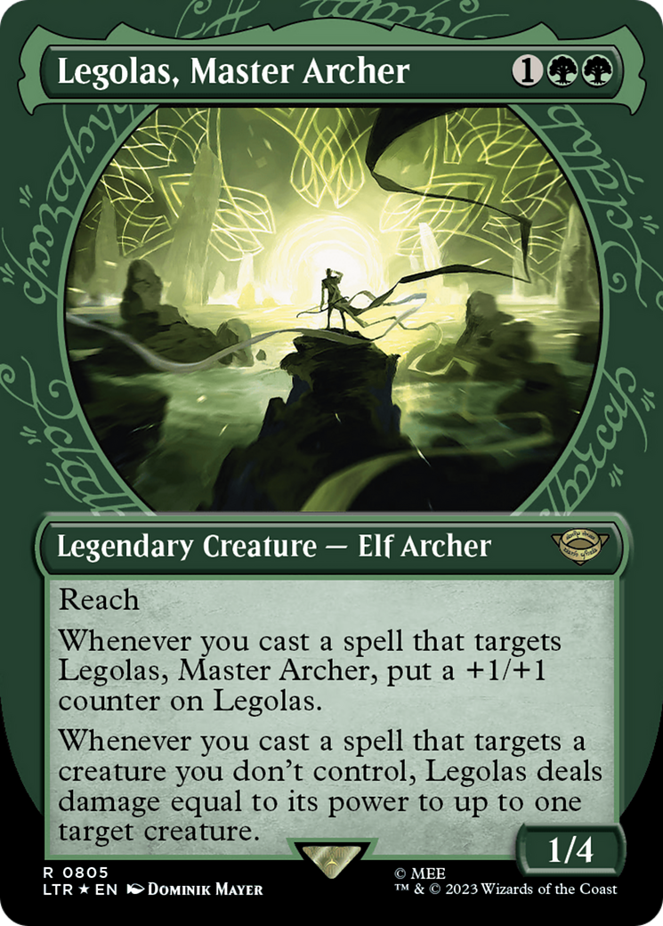 Legolas, Master Archer (Showcase) (Surge Foil) [The Lord of the Rings: Tales of Middle-Earth] MTG Single Magic: The Gathering    | Red Claw Gaming