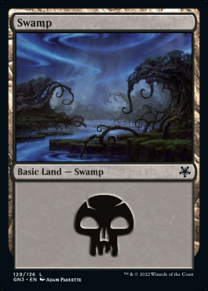 Swamp (129) [Game Night: Free-for-All] MTG Single Magic: The Gathering    | Red Claw Gaming