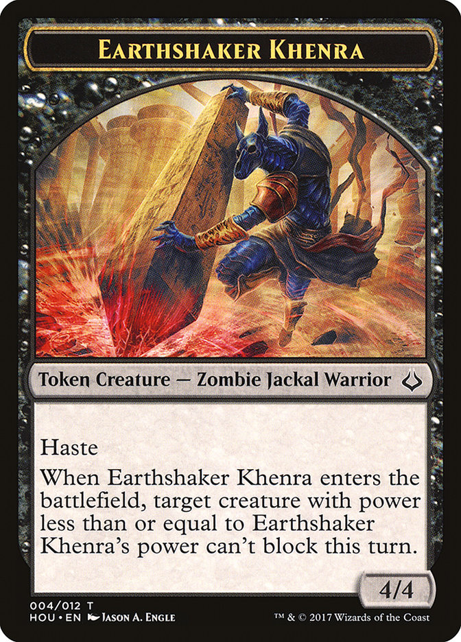 Earthshaker Khenra Token [Hour of Devastation Tokens] MTG Single Magic: The Gathering    | Red Claw Gaming