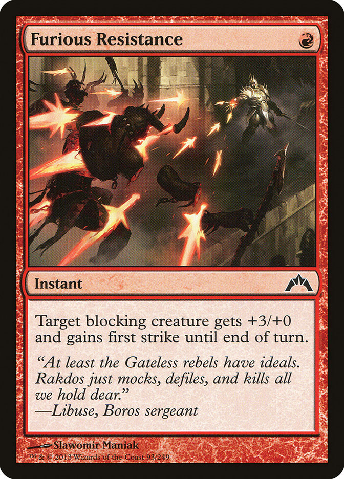 Furious Resistance [Gatecrash] MTG Single Magic: The Gathering    | Red Claw Gaming
