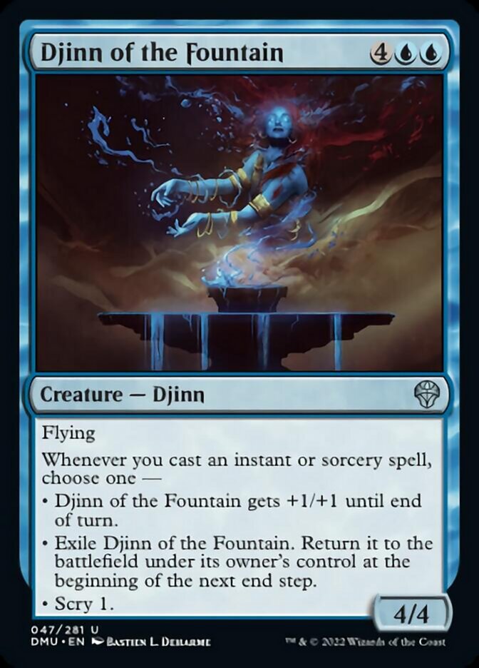 Djinn of the Fountain [Dominaria United] MTG Single Magic: The Gathering    | Red Claw Gaming