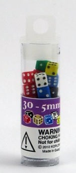 Tiny 30 Piece Assorted Dice Dice Kaplow Opaque   | Red Claw Gaming