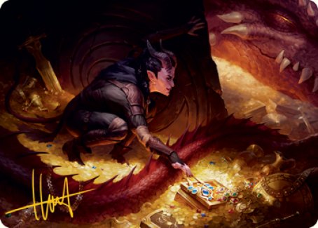 Hoard Robber Art Card (Gold-Stamped Signature) [Dungeons & Dragons: Adventures in the Forgotten Realms Art Series] MTG Single Magic: The Gathering    | Red Claw Gaming