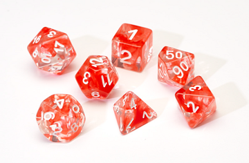 Red Cloud D7 Die Set Dice Universal DIstribution    | Red Claw Gaming