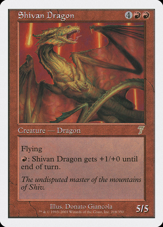 Shivan Dragon [Seventh Edition] MTG Single Magic: The Gathering    | Red Claw Gaming