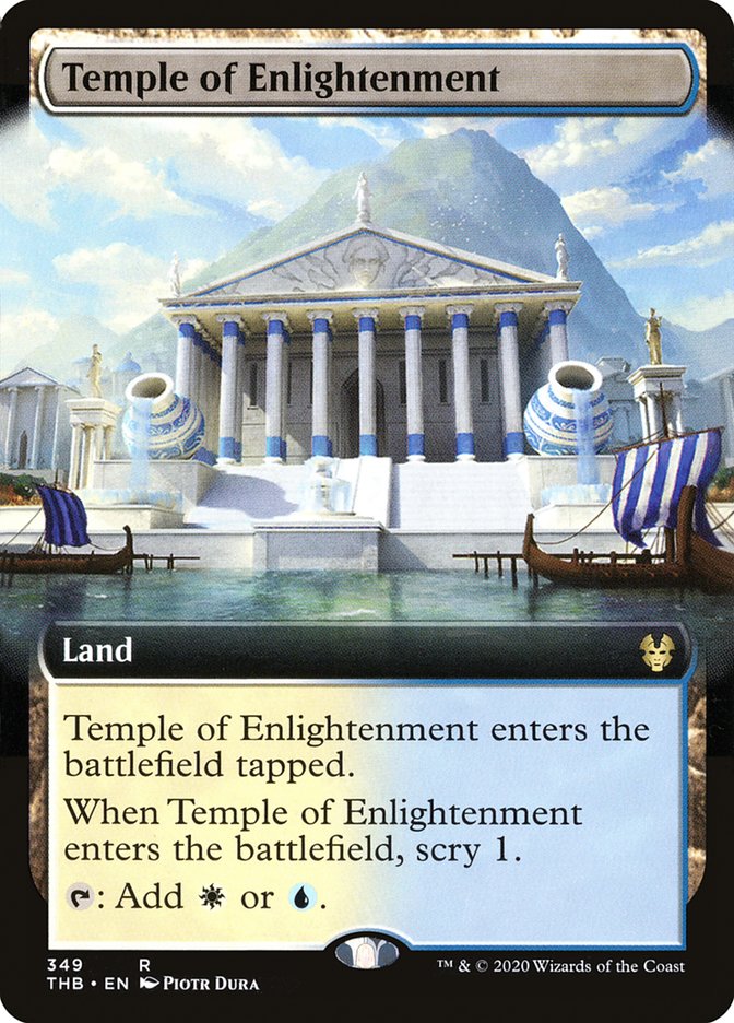 Temple of Enlightenment (Extended Art) [Theros Beyond Death] MTG Single Magic: The Gathering    | Red Claw Gaming