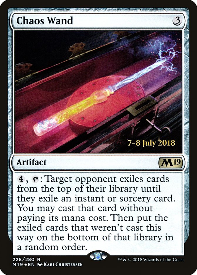 Chaos Wand [Core Set 2019 Prerelease Promos] MTG Single Magic: The Gathering    | Red Claw Gaming
