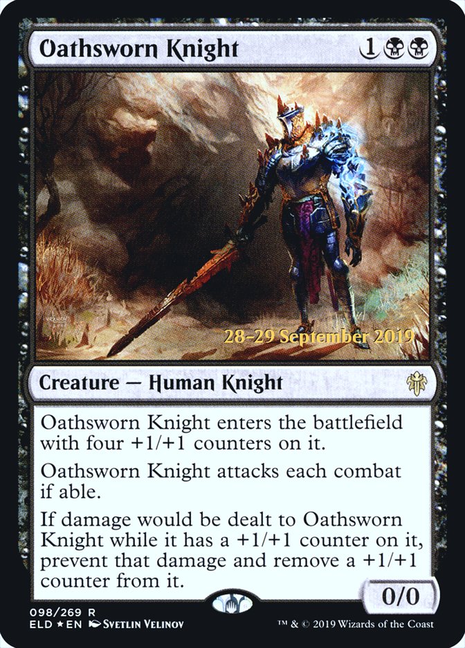 Oathsworn Knight [Throne of Eldraine Prerelease Promos] MTG Single Magic: The Gathering    | Red Claw Gaming