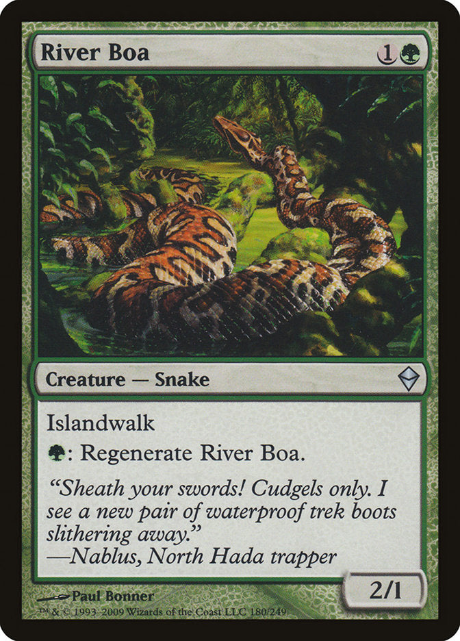River Boa [Zendikar] MTG Single Magic: The Gathering    | Red Claw Gaming