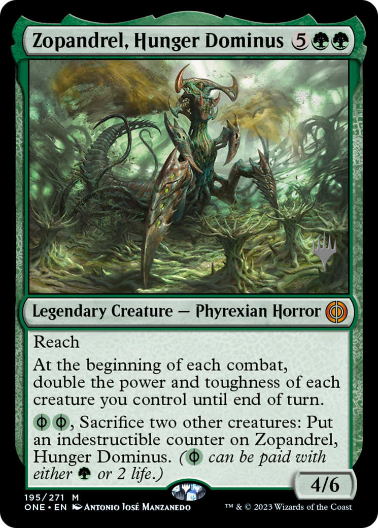Zopandrel, Hunger Dominus (Promo Pack) [Phyrexia: All Will Be One Promos] MTG Single Magic: The Gathering    | Red Claw Gaming