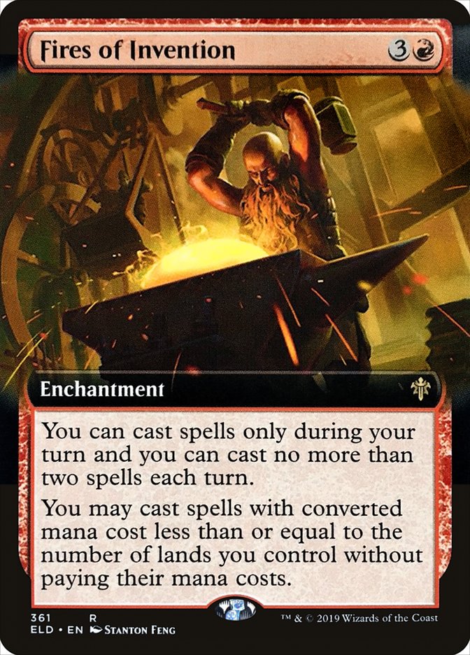 Fires of Invention (Extended Art) [Throne of Eldraine] MTG Single Magic: The Gathering    | Red Claw Gaming