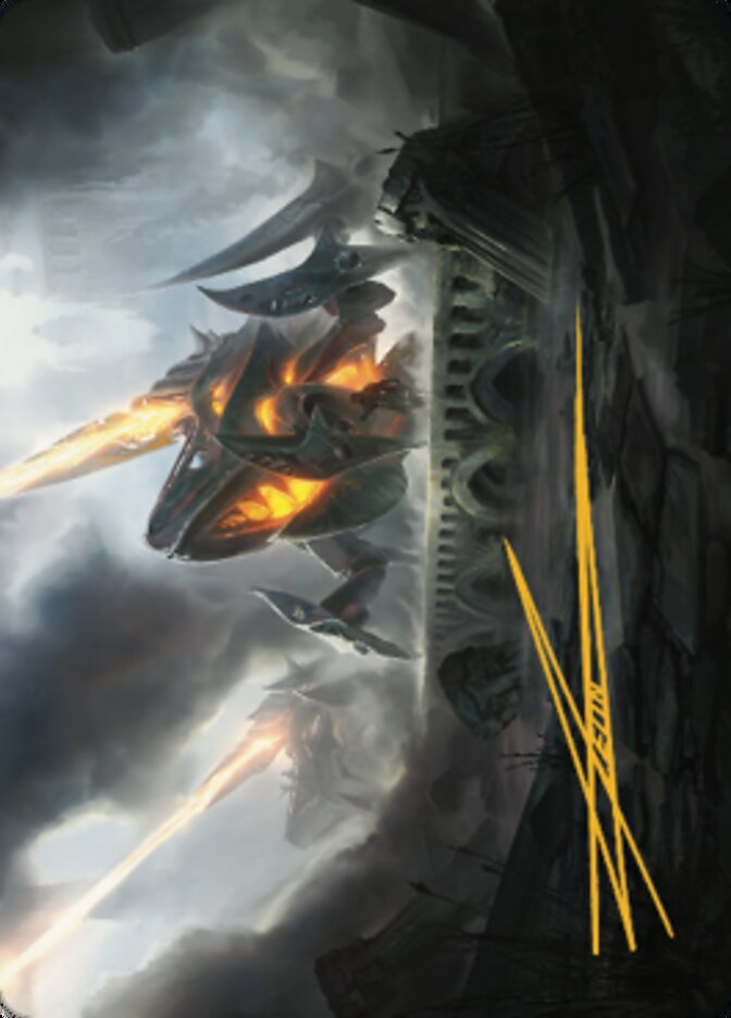 Skitterbeam Battalion Art Card (Gold-Stamped Signature) [The Brothers' War Art Series] MTG Single Magic: The Gathering    | Red Claw Gaming