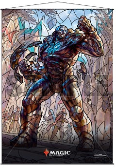 Wall Scroll MTG Stained Glass Karn Wall Scroll Ultra Pro    | Red Claw Gaming