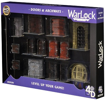 Warlock Dungeon Tiles Doors and Archways Minatures Wizkids Games    | Red Claw Gaming