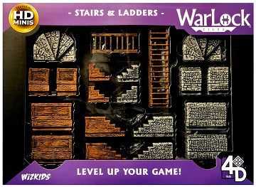 Warlock Dungeon Tiles Stairs and Ladders Minatures Wizkids Games    | Red Claw Gaming