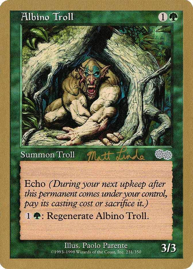 Albino Troll (Matt Linde) [World Championship Decks 1999] MTG Single Magic: The Gathering    | Red Claw Gaming