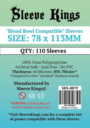Sleeve Kings Blood Bowl Card Sleeves  Red Claw Gaming    | Red Claw Gaming