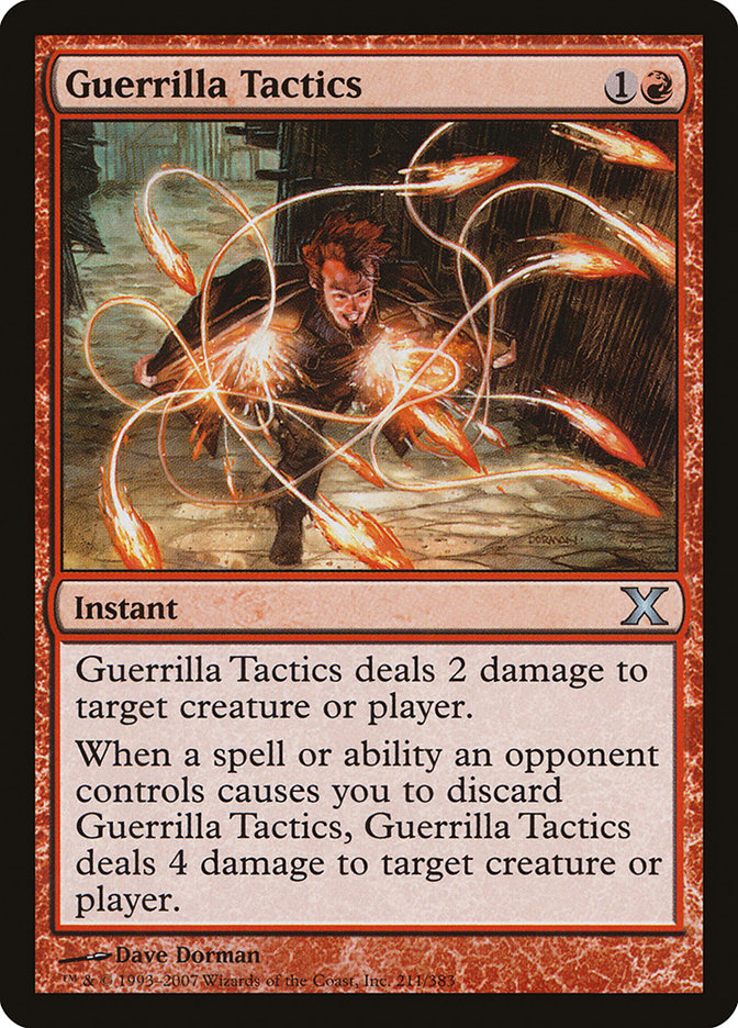 Guerrilla Tactics [Tenth Edition] MTG Single Magic: The Gathering    | Red Claw Gaming