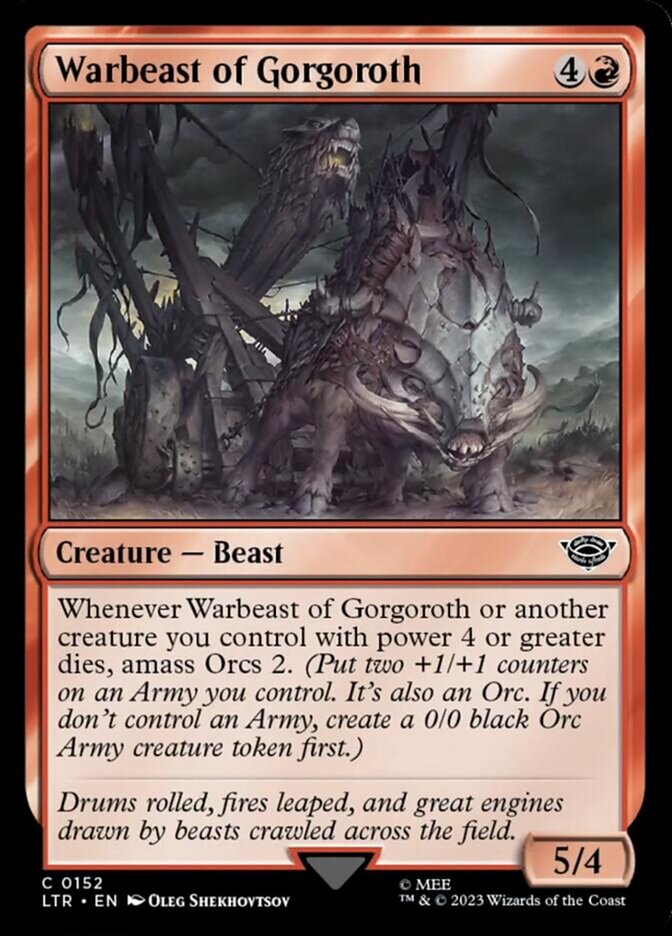 Warbeast of Gorgoroth [The Lord of the Rings: Tales of Middle-Earth] MTG Single Magic: The Gathering    | Red Claw Gaming