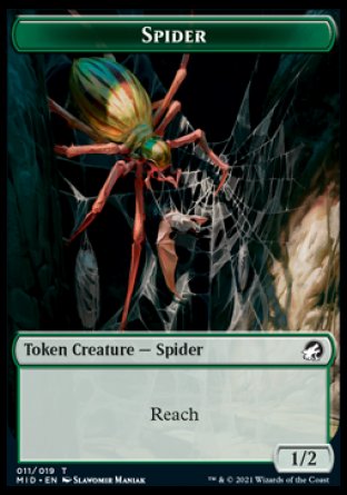 Beast (007) // Spider Double-Sided Token [Innistrad: Midnight Hunt Commander Tokens] MTG Single Magic: The Gathering    | Red Claw Gaming