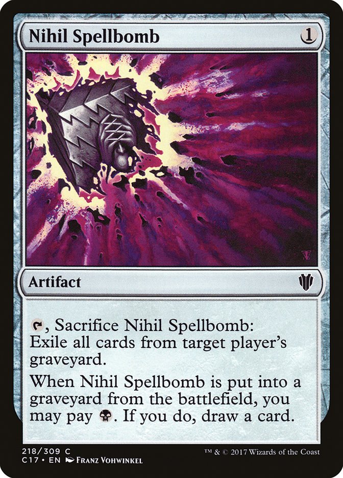 Nihil Spellbomb [Commander 2017] MTG Single Magic: The Gathering    | Red Claw Gaming