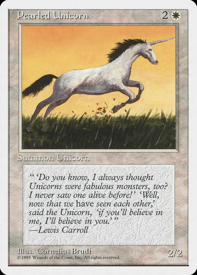 Pearled Unicorn [Fourth Edition] MTG Single Magic: The Gathering    | Red Claw Gaming