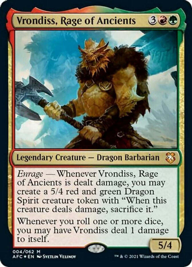 Vrondiss, Rage of Ancients (Display Commander) [Dungeons & Dragons: Adventures in the Forgotten Realms Commander] MTG Single Magic: The Gathering    | Red Claw Gaming
