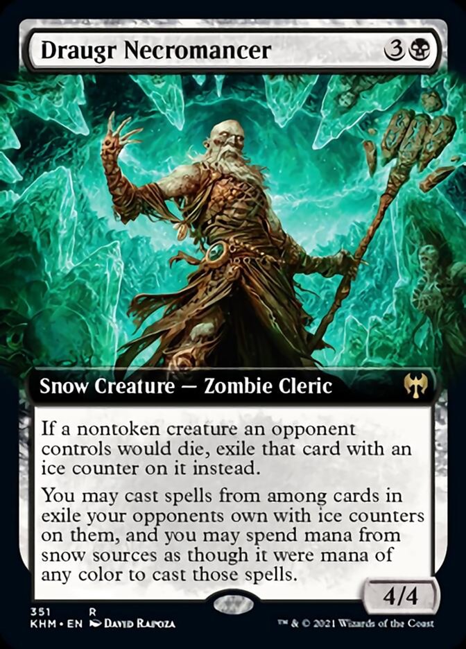 Draugr Necromancer (Extended Art) [Kaldheim] MTG Single Magic: The Gathering    | Red Claw Gaming