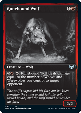 Runebound Wolf [Innistrad: Double Feature] MTG Single Magic: The Gathering    | Red Claw Gaming