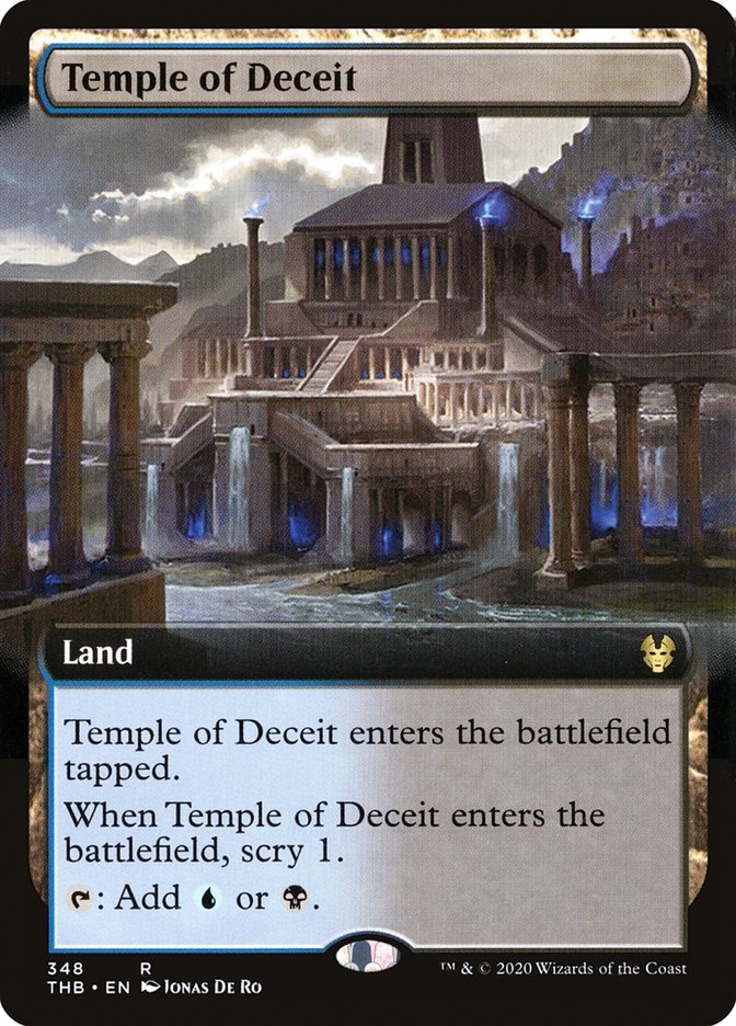 Temple of Deceit (Extended Art) [Theros Beyond Death] MTG Single Magic: The Gathering    | Red Claw Gaming