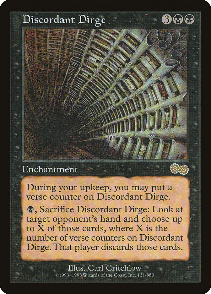 Discordant Dirge [Urza's Saga] MTG Single Magic: The Gathering    | Red Claw Gaming