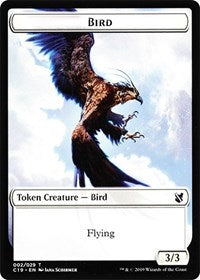 Bird (002) // Sculpture Double-Sided Token [Commander 2019 Tokens] MTG Single Magic: The Gathering    | Red Claw Gaming