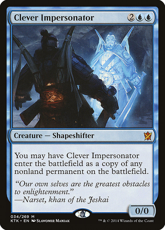 Clever Impersonator [Khans of Tarkir] MTG Single Magic: The Gathering    | Red Claw Gaming