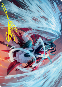 Torrent Sculptor Art Card (Gold-Stamped Signature) [Strixhaven: School of Mages Art Series] MTG Single Magic: The Gathering    | Red Claw Gaming