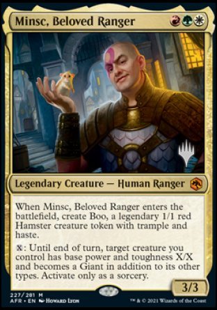 Minsc, Beloved Ranger (Promo Pack) [Dungeons & Dragons: Adventures in the Forgotten Realms Promos] MTG Single Magic: The Gathering    | Red Claw Gaming
