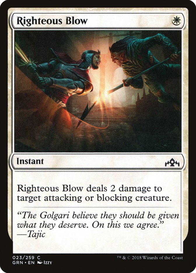 Righteous Blow [Guilds of Ravnica] MTG Single Magic: The Gathering    | Red Claw Gaming