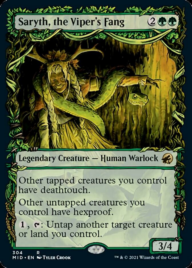 Saryth, the Viper's Fang (Showcase Equinox) [Innistrad: Midnight Hunt] MTG Single Magic: The Gathering    | Red Claw Gaming