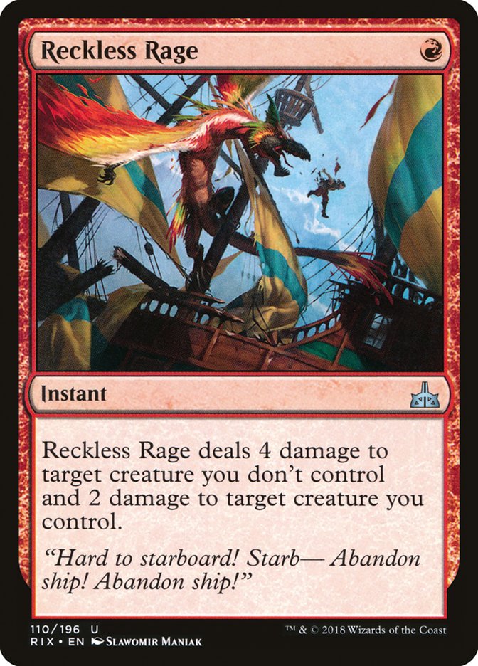 Reckless Rage [Rivals of Ixalan] MTG Single Magic: The Gathering    | Red Claw Gaming
