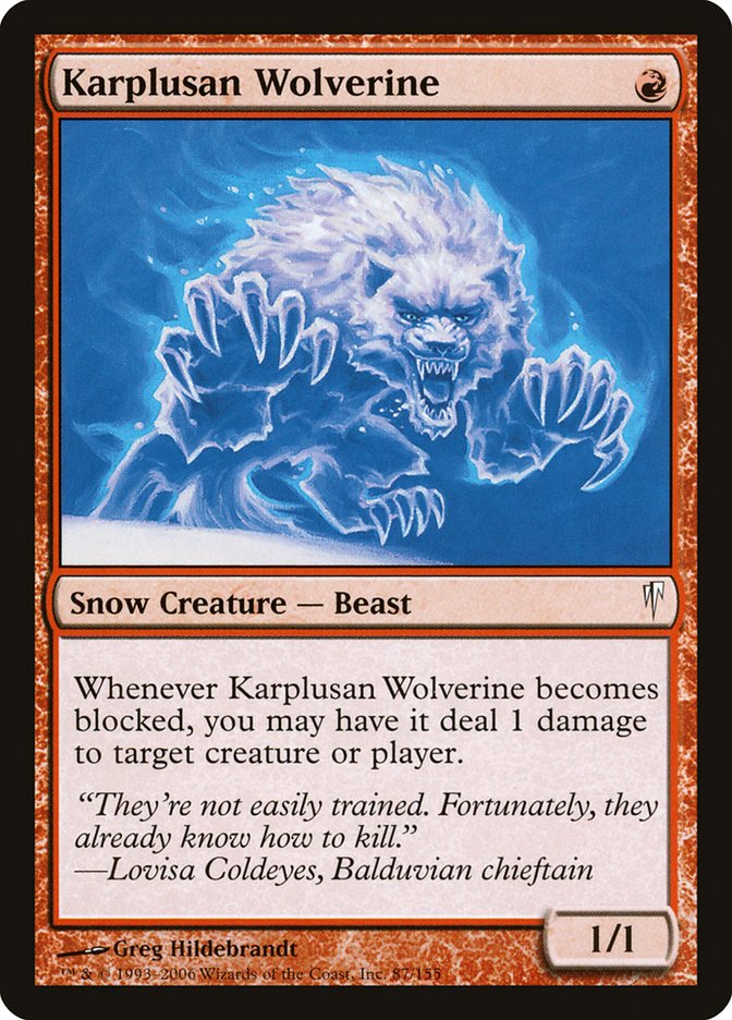 Karplusan Wolverine [Coldsnap] MTG Single Magic: The Gathering    | Red Claw Gaming
