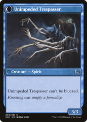 Uninvited Geist // Unimpeded Trespasser [Shadows over Innistrad] MTG Single Magic: The Gathering    | Red Claw Gaming