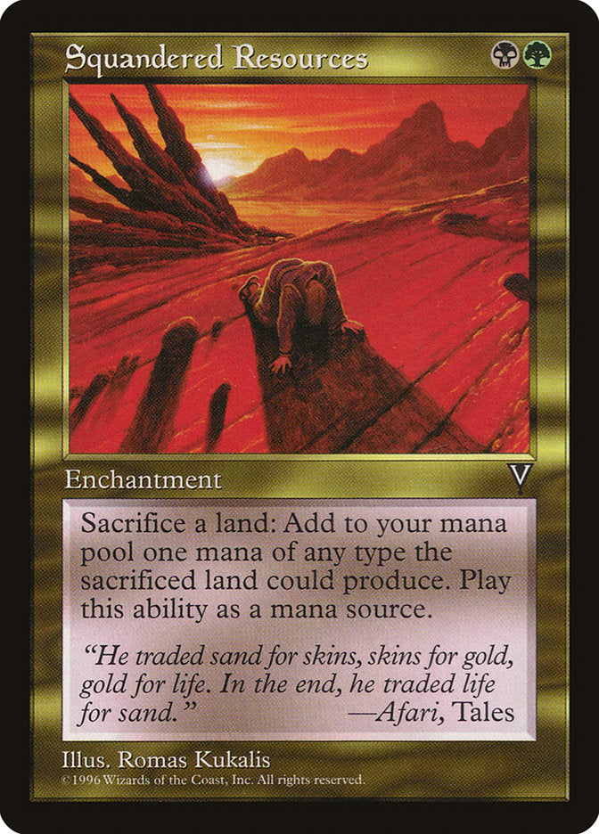 Squandered Resources [Visions] MTG Single Magic: The Gathering    | Red Claw Gaming