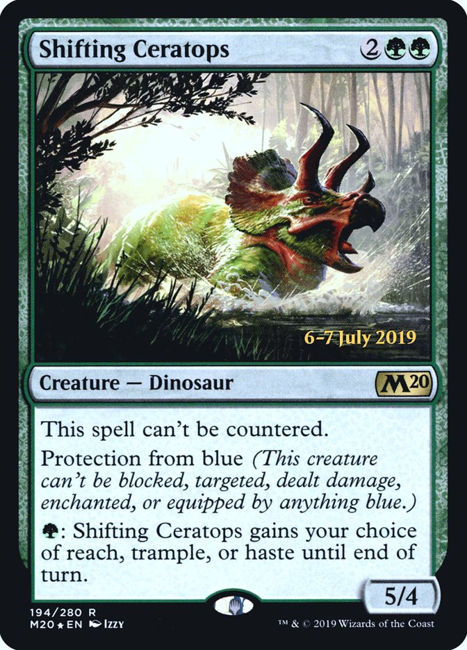 Shifting Ceratops [Core Set 2020 Prerelease Promos] MTG Single Magic: The Gathering    | Red Claw Gaming