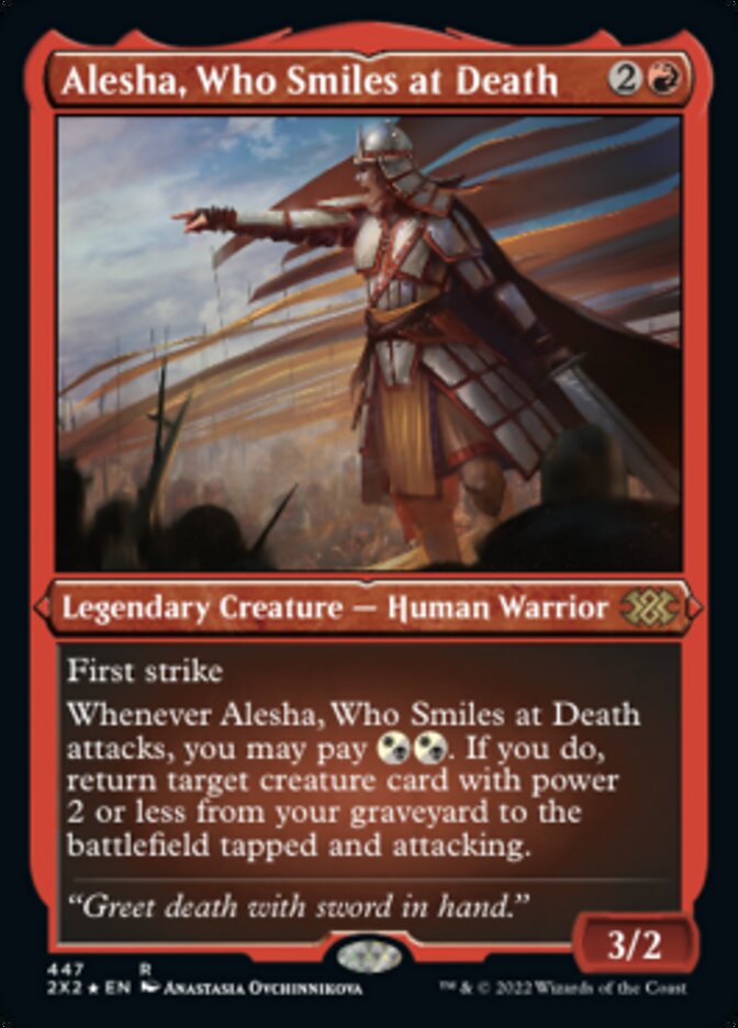 Alesha, Who Smiles at Death (Foil Etched) [Double Masters 2022] MTG Single Magic: The Gathering    | Red Claw Gaming