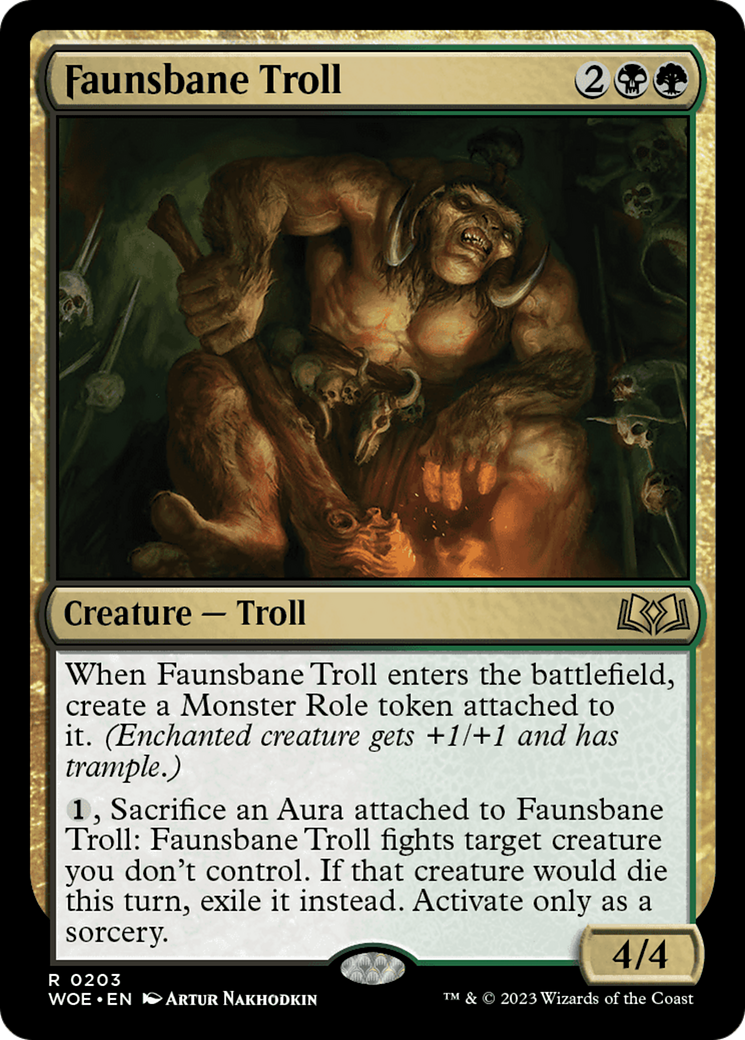 Faunsbane Troll [Wilds of Eldraine] MTG Single Magic: The Gathering    | Red Claw Gaming