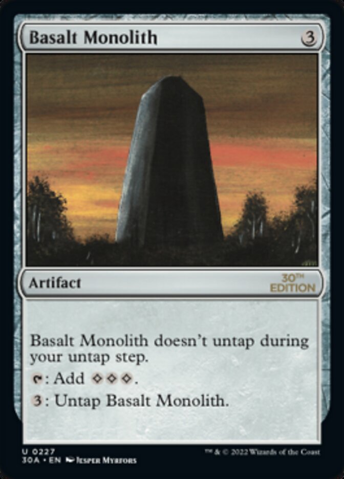 Basalt Monolith [30th Anniversary Edition] MTG Single Magic: The Gathering    | Red Claw Gaming