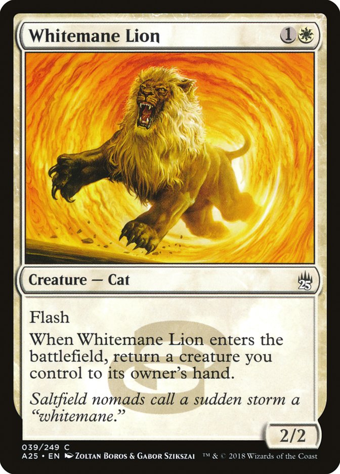 Whitemane Lion [Masters 25] MTG Single Magic: The Gathering    | Red Claw Gaming