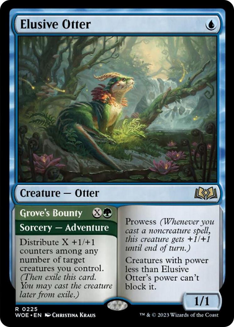 Elusive Otter // Grove's Bounty [Wilds of Eldraine] MTG Single Magic: The Gathering    | Red Claw Gaming