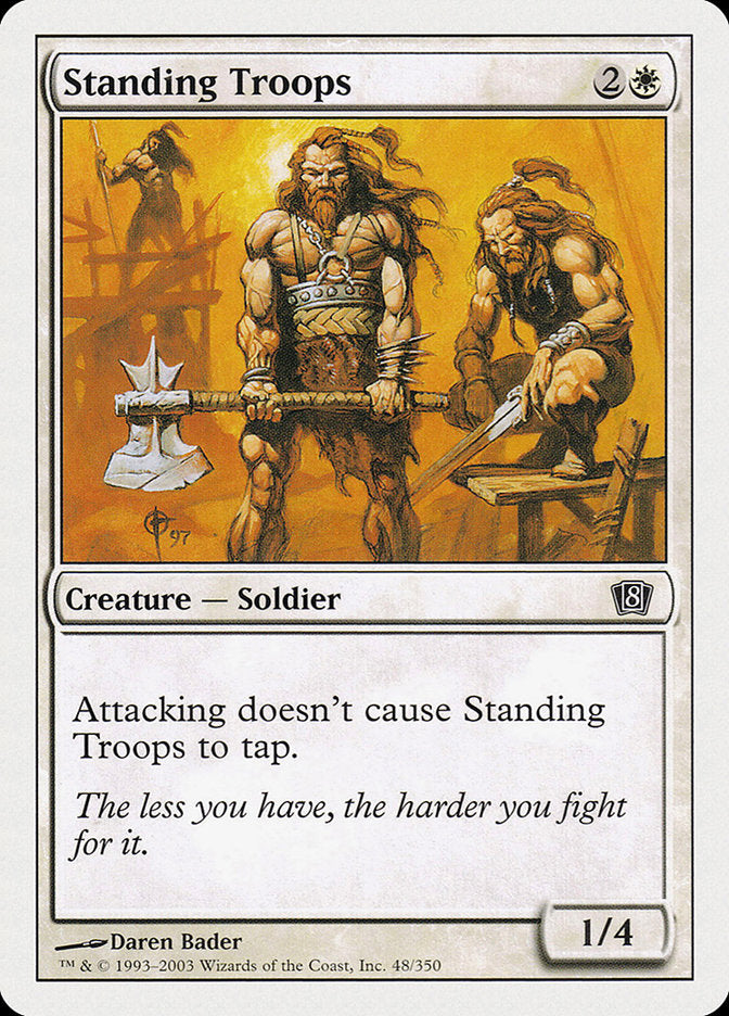 Standing Troops [Eighth Edition] MTG Single Magic: The Gathering    | Red Claw Gaming
