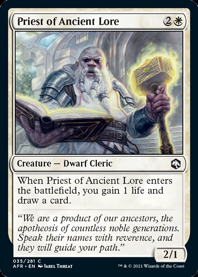 Priest of Ancient Lore [Dungeons & Dragons: Adventures in the Forgotten Realms] MTG Single Magic: The Gathering    | Red Claw Gaming