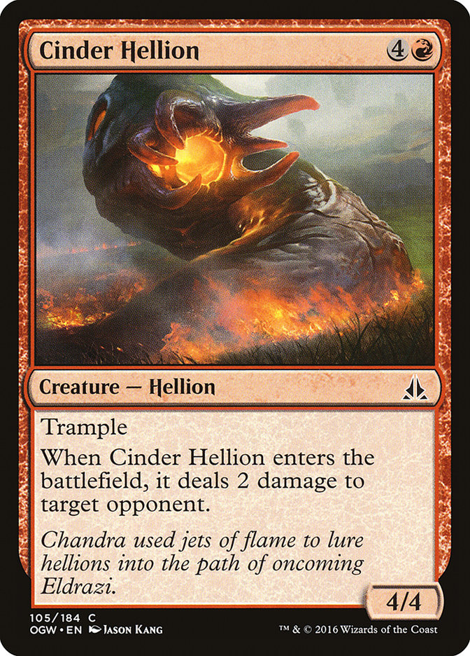 Cinder Hellion [Oath of the Gatewatch] MTG Single Magic: The Gathering    | Red Claw Gaming